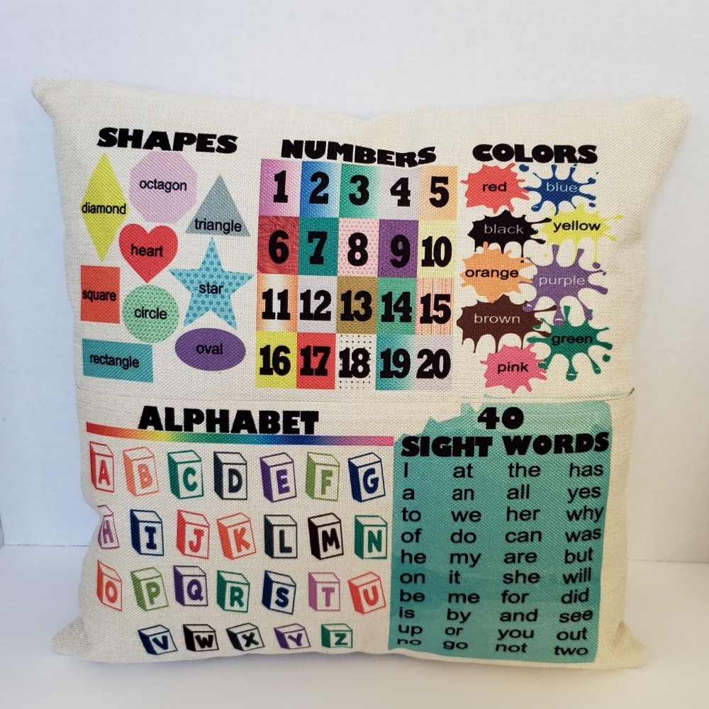 Children's learning pocket pillow